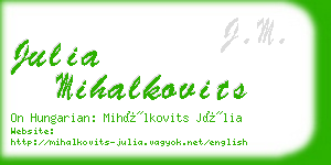 julia mihalkovits business card